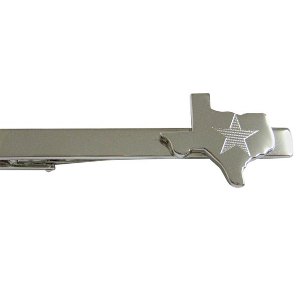 Texas State Map Shape and Flag Design Tie Clip - Picture 1 of 2